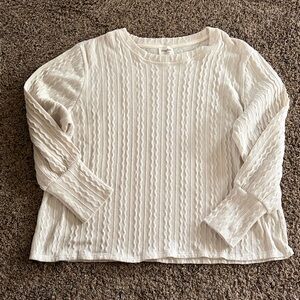 Hayden Beige Cable Knit Sweater